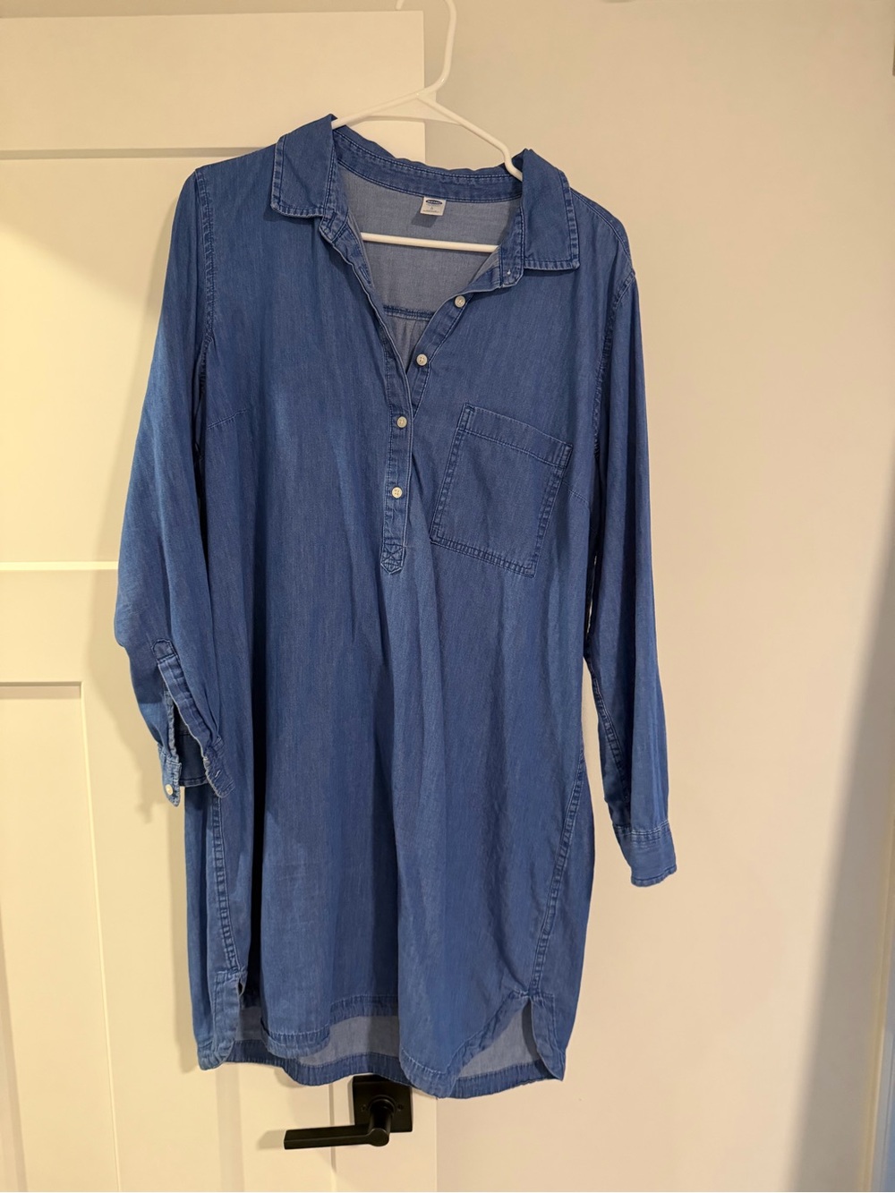 Old Navy Medium Blue Denim Button-Up Tunic